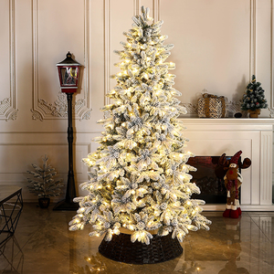 210CM立っているクリスマスツリースノーフレーク装飾付き落下雪効果工場PE混合PVC - Product Image 6