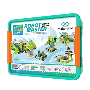 Makerzoid Robotics Roboter-Starterset DIY STEM-Spielzeug 200 in 1 pädagogisches Programmier- und Kodierungsset