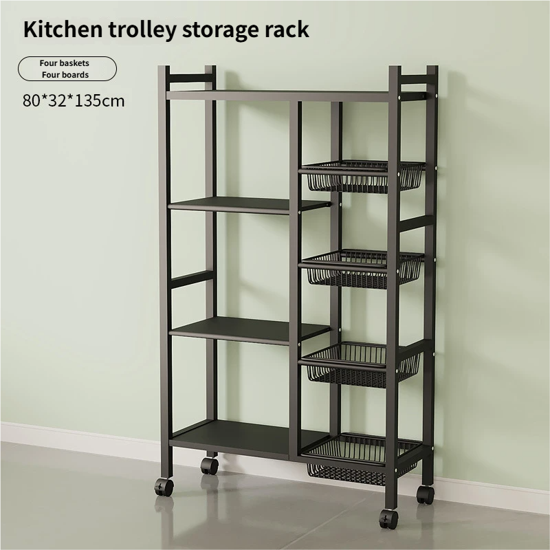 Black-4 baskets 4 boards-80*32*135cm