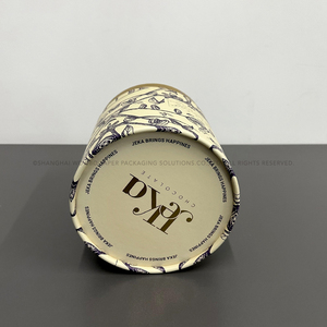 Zarif yüksek kaliteli şık şık beyaz CylinderCardboard yuvarlak kutu bisküvi şekerler çerez özel Logo için şube tasarımı ile - Product Image 3