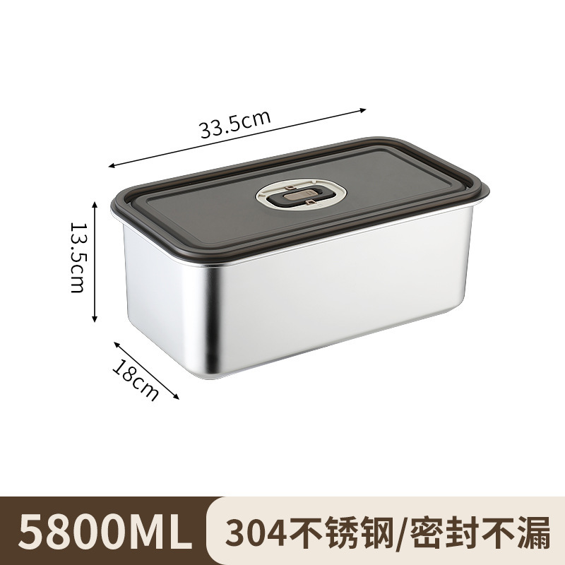 กล่องถนอมอาหารทรงสี่เหลี่ยมผืนผ้า 5800 มล. - ฝา PP