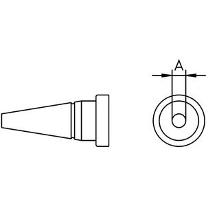 Weller LT-CS lehimleme İpucu, yuvarlak şekil, İpucu boyutu 3.2mm, İçindekiler 1 adet (940910102846) - Product Image 1