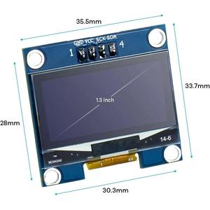 1 pezzo blu/bianco 1.3 pollici IIC OLED modulo Display 128x64 Pixel SH1106 modulo schermo compatibile con/Raspberry Pi - Product Image 3