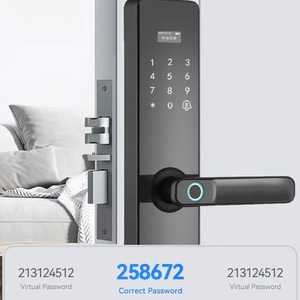 Akıllı kilit WIFI Tuya Ttlock APP kontrol parmak izi elektronik dijital dokunmatik ekran kodu anahtar akıllı kapı kilidi - Product Image 6
