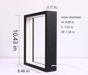 Bóng Hộp Khung Với Đèn 10 ''8' 'Bộ Nhớ Hộp Keepsakes Hiển Thị Trường Hợp Khô Hoa 3D Sâu Sáng Hình Ảnh Khung - Product Image 5