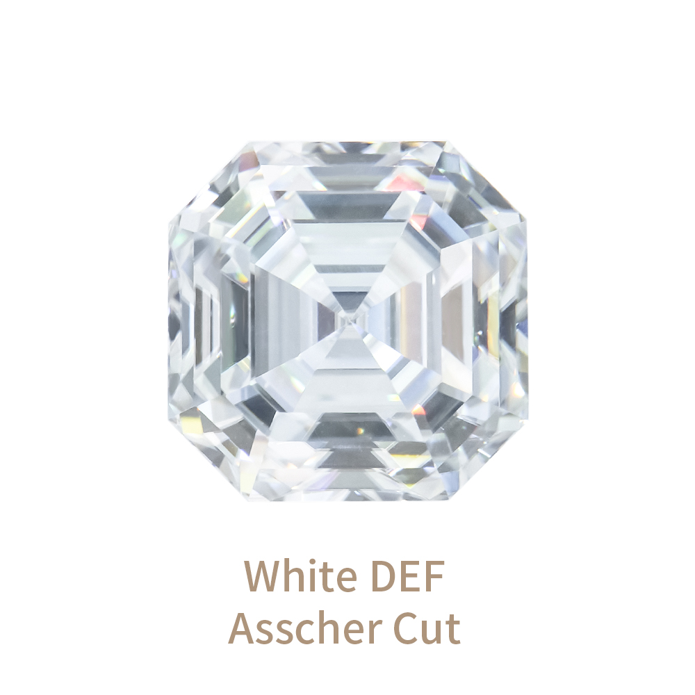 White DEF Asscher Cut