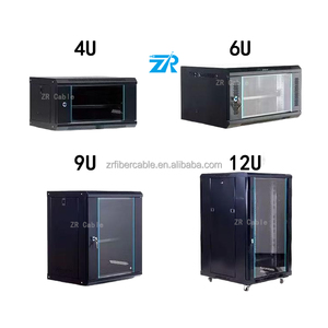 2U 4U 6U 9U 12U 15U 18U Настенный мини серверный стеллаж сетевой шкаф 19-дюймовый сервер для центра обработки данных DDF портативный сетевой стеллаж - Product Image 1