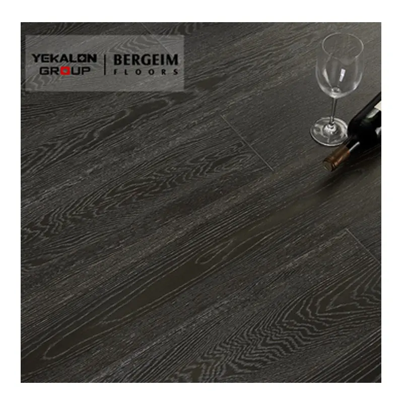 Finitura impermeabile olio UV naturale e legno spazzolato pavimenti in legno massello rovere nero bianco spazzolato pavimenti in legno duro