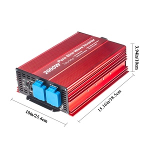 Inversor de onda sinusoidal pura de 2000W, entrada DC12V o 24V de entrada a salida de CA 110V 60Hz con USB y pantalla remota LCD, E-LION - Product Image 4