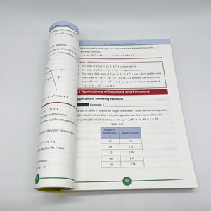 หนังสือเรียนปกอ่อนแบบสั่งทำการออกแบบหนังสือแบนแบนในภาษาอังกฤษผูกเข้ากับกระดาษแฟนซี - Product Image 4