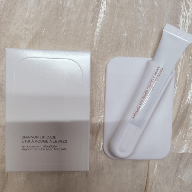 white with lip gloss