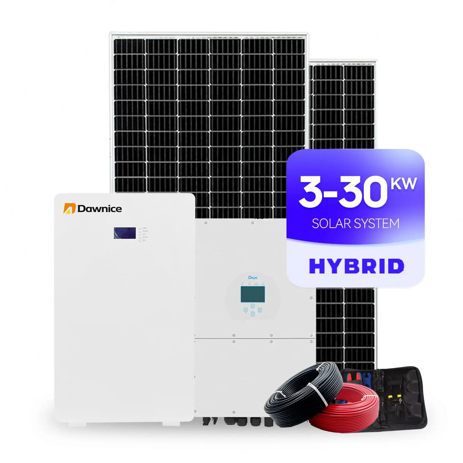 Dawnice Bester Preis 10kW 15kW 17kW 25kW 30kW Vollständiges Haus-Solarenergie system mit Solarpanel-Batterien