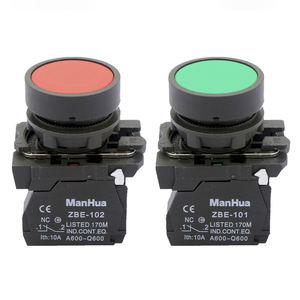 ManHua 22MM wasserdichter Druckknopf schalter Momentaner Steuersc halter für flache elektrische Schaltkreise mit Feder rückstellung - Product Image 1