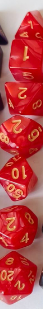 7 pièces rouge