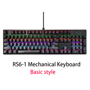 Teclado para juegos con cable de 104 teclas RGB retroiluminado negro blanco PBT ABS Material Oficina ratones Tablet estilo inglés idioma caja computadora - Product Image 6