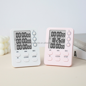 Timer da cucina digitale, 3 canali, conto su/giù, Timer di cottura con allarme ad alto volume, Display di grandi dimensioni, contatore delle ore di conto alla rovescia - Product Image 2