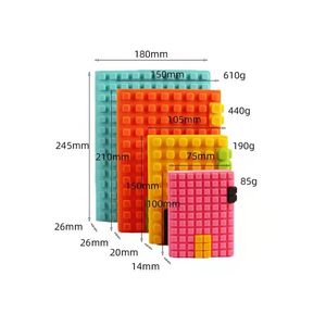 カスタムロゴ付き防水ドットパターンビルディングブロック混合色A7シリコンノートブック - Product Image 2