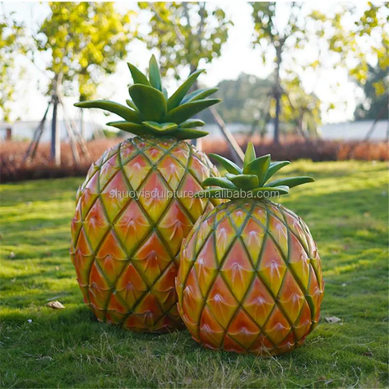 Escultura de fibra de vidrio para imitación de tierra agrícola, escultura de frutas y verduras a precio barato de fábrica