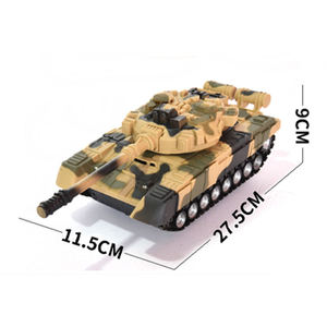 1:18 ölçekli RC savaş tankı modeli 4-Channel uzaktan kumanda ile aydınlatma ve müzik simülasyon Metal askeri oyuncak çocuk Boys için - Product Image 5