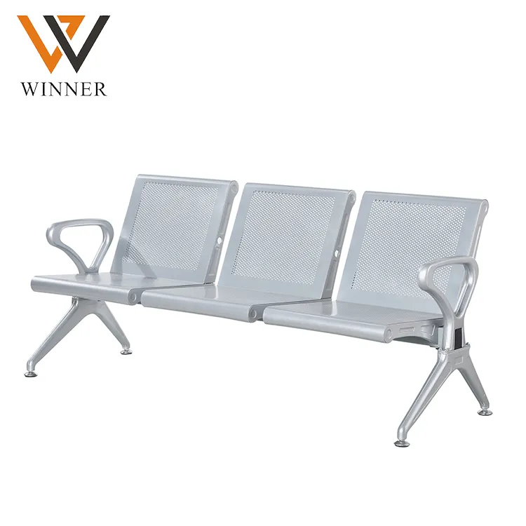 Multi-asiento enlace silla enlace de hierro aeropuerto público asientos de Metal silla bancos para el área Banco esperando habitación asientos