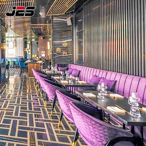 J2S <span class=keywords><strong>Bar</strong></span> Furniture Commerciële fluwelen barkruk met metalen voetsteun voor luxe lounge- en nachtclubprojecten - Product Image 2