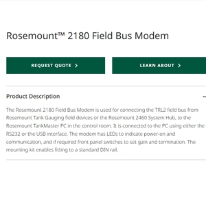 Rosemount 2180 lĩnh vực xe buýt <span class=keywords><strong>Modem</strong></span> sử dụng cho rosemount Tank đo lĩnh vực thiết bị hoặc rosemount 2460 hệ thống Hub - Product Image 4