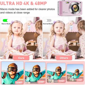 CMOSセンサーポイントアンドシュートデジタルカメラ2.8インチスクリーン48MPHDビデオカムコーダー - Product Image 2