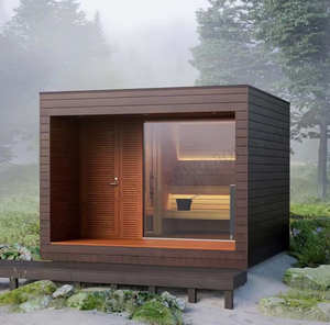 Outdoor-Sauna ofen schwarz Holzkiste Sauna Spa Körper einfach mit Dressing Hubschrauber Voll spektrum Infrarot Sauna zu bauen