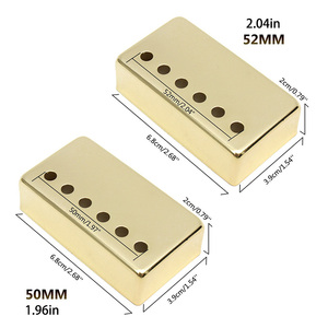 HumbuckerピックアップカバーCupronickelブリッジネックピックアップフレームセット交換部品Les Paul LPスタイルエレキギター用 - Product Image 4