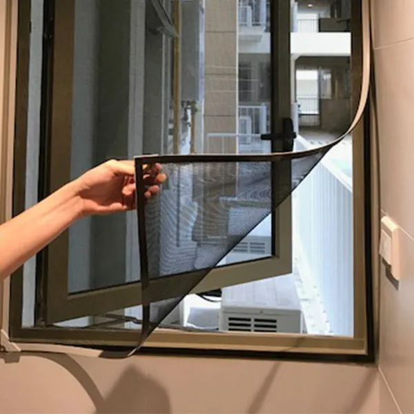 Mosquitera magnética de fibra de vidrio para ventana, fácil de instalar, estilo europeo