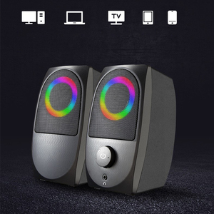 RGB LED aydınlatma pili ile taşınabilir Mini harici USB Stereo hoparlör Powered ve partiler ve ses kutuları için tak ve çalıştır - Product Image 3