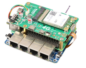 Scheda di sviluppo MPRG4 per Raspberry Pi 5 PCIe a 4 vie Gigabit Ethernet Plug and Play Soft Router con pacchetto Drive Free