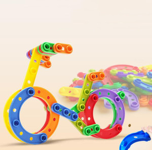 Khối Gạch Thanh Nhựa Chất Lượng Tốt Giá Rẻ Đồ Chơi Sáng Tạo Đồ Chơi Để Bàn Bằng Nhựa Cho Trẻ Em - Product Image 5