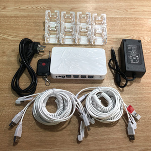 Sistema Allarme Antifurto 8 USB Centralizado Teléfono móvil Alarma DE SEGURIDAD Carga Antirrobo Soporte de pantalla de escritorio con control remoto - Product Image 1