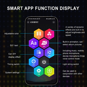 Multifunktion aler wasserdichter Smart Colour ful Curtain Light String App Controller mit optimaler Farbwechsel-LED für drinnen oder draußen - Product Image 4