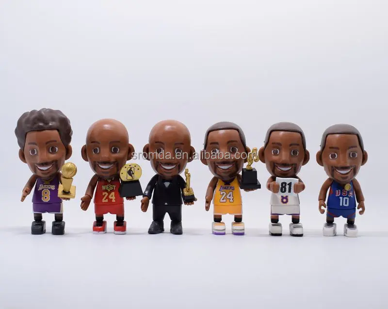 Venta al por mayor Mini figuras de acción Baloncesto Estrella Q versión James Kobe PVC Figura NBA Modelo Juguete de dibujos animados