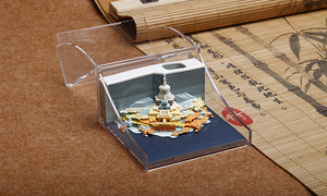Venta de fábrica Diseño 3D de lujo Parque BeiHai Bloque de papel Notas Cubo Diagonalley Notas adhesivas Bloc de notas con hojas de calendario semanal