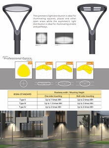 โคมไฟ LED ติดถนนแบบปรับได้170LM/W & CCT ประสิทธิภาพสูง30W 40W 60W 90W Ip66กันน้ำ IK08ความสามารถในการควบคุมระยะไกล - Product Image 2