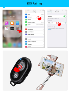 Rog dati BT otturatore remoto Wireless Selfie Stick con Timer autoscatto per iPhone comodo telecomando per dispositivi iOS