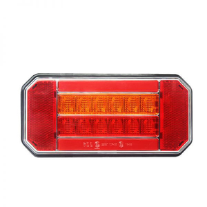 E-Mark ไฟท้าย LED สีแดงอำพันแบบไดนามิกไฟหยุดสัญญาณ LED ไฟท้ายรถพ่วงสำหรับรถพ่วงรถบรรทุก RV - Product Image 1