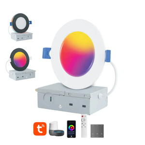 Akıllı wifi tuya ışık tavan oturma odası için 4 inç/6 inç/8 inç akıllı led gömme tavan ışığı - Product Image 1