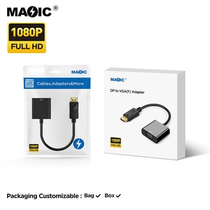 金メッキフルHD1080P DisplayPort DP-VGAコンバーターDisplayPort-VGAアダプター (コンピューターデスクトップラップトップモニター用) - Product Image 4
