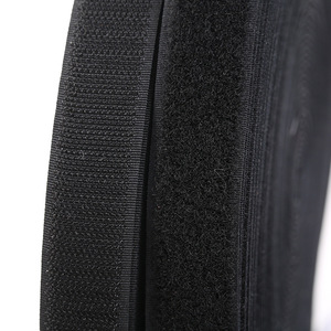 Tela de gancho y bucle suave Nylon Cinta de Velcro negra de alta calidad Cinturón Correa elástica 100% Cintas de gancho y bucle de nailon - Product Image 1