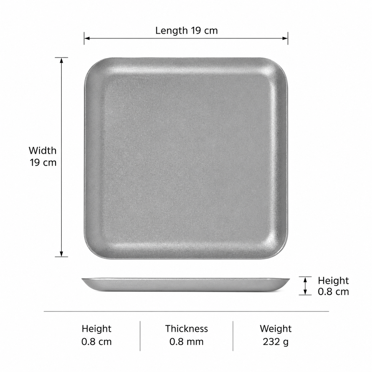 Silver-Square trays