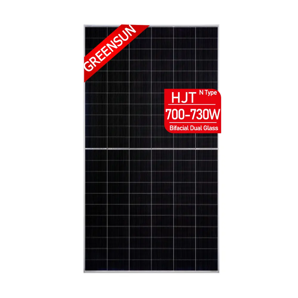 Günstigste HJT-Solarmodule 700W 720W 730W Doppelglas-Solar panel Solar Industrial Commercial Use