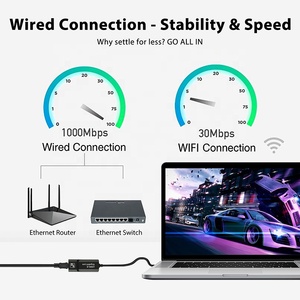 1000Mbps High Speed USB3.0 USB 3.0 <strong>Type</strong>-A to Ethernet RJ45 Gigabit Lan <strong>Network</strong> Card Adapter for Notebook Laptop <strong>Computer</strong> PC - Product Image 4