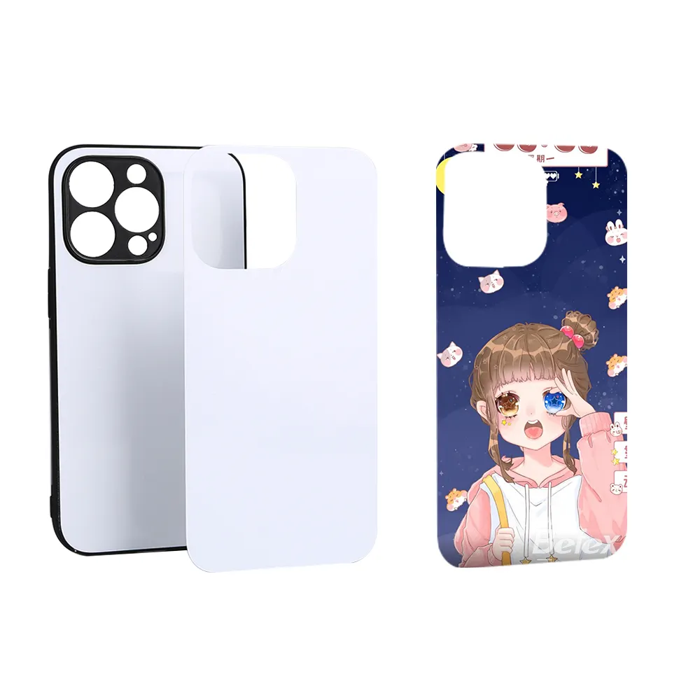 Funda de aluminio para teléfono iPhone 14 PRO MAX, protección de Cámara por sublimación TPU 2D, sublimación en blanco