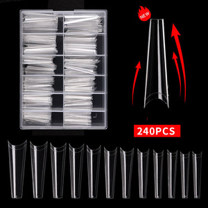 Extra Long C Curve Nail Art ครึ่งเล็บปลอม240ชิ้นกล่องใหม่ - Product Image 3