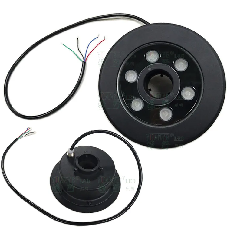 18w rgbw dmx512 dc24v con recubrimiento en polvo negro acabado resistente al agua luces ip68 dmx led fuente de luz