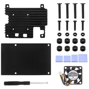 Aluminium gehäuse YDL für Raspberry Pi 5 Active Passive Cooling Kühler Kühler PWN Lüfter Silikon Kühlkörper Metall - Product Image 6
